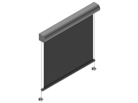 Markise für Fenster schwarz-weiß