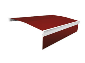 SUNRAIN Markise als Regenschutz Farbe rot