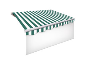 Gelenkarmmarkise mit Volant Farbe gr&uuml;n